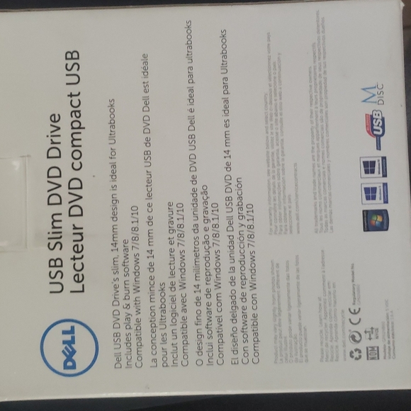 Dell USB slim DVD drive - Picture 3 of 4